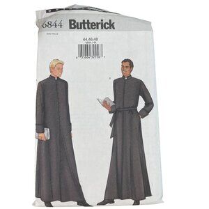Butterick 6844 Preist Alb Cassock Sewing Pattern Size 44-48 Fabric Long Robe NEW